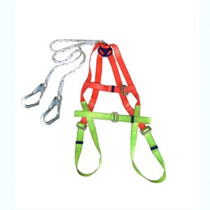 Safety harness with 2 large hooks
